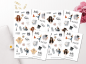 Preview: Mädchen Wochenende Sticker Set